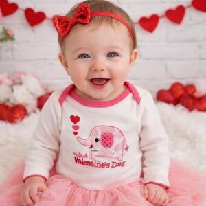 Carter’s Just One You My First Valentine’s Day Baby Top 3M Pink Elephant